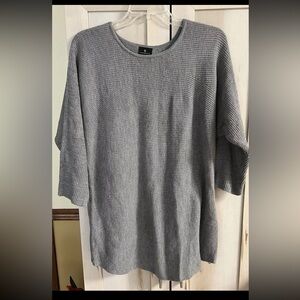 Women's Sweater -Size Medium - Gray with Zippers on Sides of Waist - Worthington